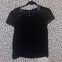 Chloe K Black lace mesh blouse top Photo 2