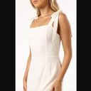 Petal and Pup  Laurel White  Tie Shoulder Side Slit Midi Dress 0 Photo 5