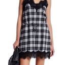 Storia  Dress Womens Small Verge Girl Plaid Flannel Cami Slip Mini Lace Spaghetti Photo 5