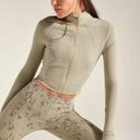 Sweaty Betty Athena super soft zip through in chalk green Photo 0