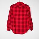 Tuckernuck  Poppy Red Collared Button Down Cotton Long Sleeve Blouse Shirt Top XS Photo 3