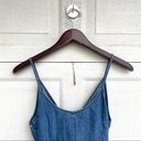 J Brand Dress Carmela Blue Denim Button Front Released Hem Medium  Womens Photo 5