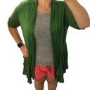 Live and let live  MEDIUM NWT Green Layer Waterfall Short Sleeve Cardigan Photo 1