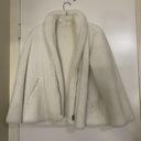 Alo Yoga  Cozy Up Faux Fur Crop Jacket in White teddy fleece zip up size Medium Photo 2