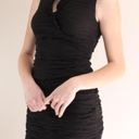 Calvin Klein Gothic Ruched Little Black Dress Photo 2