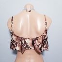 Vintage 90's Y2K retro print swim bathing suit top Brown Size M Photo 3