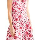 Oscar de la Renta  Pink & White Floral Stretch Cotton A-Line Dress Women’s Size 6 Photo 0