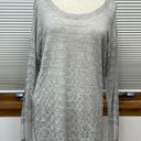 Lane Bryant 14/16 //  NWT Gray Thin Lightweight Sheer Striped Long Sleeve Sweater Photo 0