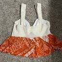 SheIn Orange & Cream Tank Top Photo 1