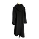 London Fog Vintage 90’s Wool  Hooded Maxi Button up Coat. Size Large Photo 3