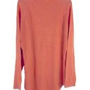 NEW PBJ Blues Orange Acid Wash Denim Collar Button Front Tunic Sweater Large Photo 1