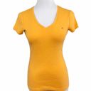 Tommy Hilfiger Casual Orange Slim Fit Short Sleeve V-Neck Tee Photo 0