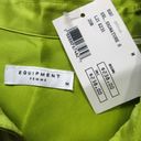 Equipment NWT  Slim Signature in Citron Satin Silk Button Down Shirt M $238 Photo 2