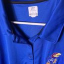 Russell Athletic University of Kansas Polo Short Sleeve Shirt Blue Sports Russell X-Large Photo 2