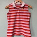 Energie Women's‎ Pink and Orange Stripped Polo Shirt Size Large Photo 0