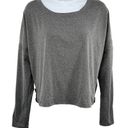 Balance Collection  Athletic Top Long Sleeve Mesh Back Shirt Medium Gray Black Photo 0