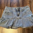 PacSun Pleated Low Rise Denim Mini Skirt 26 Size Photo 0