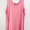 Live and let live  Pink Flowy Boho Lightweight Open Back Lacy Trim Blouse ~ Plus 2X Photo 1
