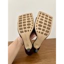 Bottega Veneta  Square Toe Leather Stretch Slide Sandals Brown Women's 39/US 8.5 Photo 8