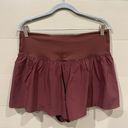 Aerie burgundy real me crossover flowy short Photo 7