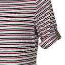 Tommy Hilfiger Tommy Hilfigure Red White and Navy Stripe Blouse Size Medium Photo 3