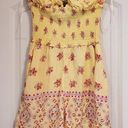 Angie Yellow Strapless Sleeveless Floral Elastic Romper Photo 2