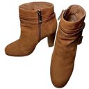 Louise et Cie  Women’s Size 6.5 Toffee Tan Nubuck Leather LO-SYDNEE Ankle Boots Photo 3