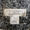 Christopher & Banks  Gray Fuzzy Jacket, S Photo 3