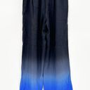 The Row  Avant Ombre Black Blue Relaxed Silk Shantung Pants Size XS Photo 3