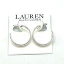 Ralph Lauren Lauren  Large Rope Hoop Earrings in Silver MSRP $35 NWT Photo 1