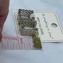 Do Everything In Love NWT 14K GP “” basket weave earrings Photo 7