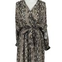 Brochu Walker  Olivia Snake Print Blouson Midi-Dress in Metallic Python Photo 3