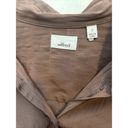 Wilfred Aritzia Brown Relaxed Long Sleeve Silky Button Down Shirt Size Women’s 2 Photo 2