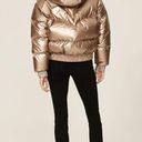 ALLSAINTS  Mika Metallic Puffer Gold Womens Size 4 Photo 2