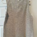 J.Crew  Factory Outlet White and Light Blue Textured Sleeveless Tank Photo 3