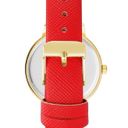 Juicy Couture NWT  Gold & Red Leather Band Rhinestone Watch Photo 1