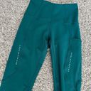 Sweaty Betty  Therma Running Leggings 7/8 High Rise Pockets Dark Green Size XXS Photo 5