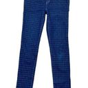 Pilcro  Anthropologie Jeans Women's 28" Blue Serif Skinny Houndstooth Stretch Photo 0