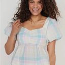 Old Navy Pastel Plaid Baby Doll Style Photo 2
