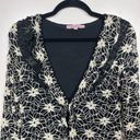 Young Essence Lace Crochet Cardigan Size Medium Boho Whimsigoth Black Y2K Flower Photo 1