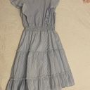 Boutique Blue And White Striped Dress Photo 1