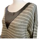 Vintage Havana WOMEN’S  gray stripe elbow patch sweater Photo 1