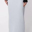 Proenza Schouler  Ribbed Knit Midi Skirt NWT Medium Light Blue Photo 0