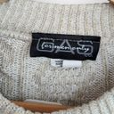 Vintage Gas Co Beige Cream Cable Knit Scoop Neck Sweater L Size L Photo 4