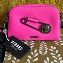 Versace Versus  Small Lionhead Safety Pin Shoulder bag in fluorescent fuchsia NWT Photo 0