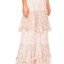 Rococo  SAND Vie Maxi Skirt in Off White & Pink XSmall New Womens Long Photo 13