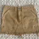 Free People  Tan Utility Mini Skirt Photo 0