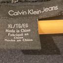 Calvin Klein Jeans  Zip Hoodie With Starburst Design Rhinestone Accent Size XL Photo 4