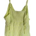 Torrid size 2 Tie front gingham peplum top white green tank Photo 5