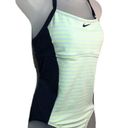 Nike NEW  One-Piece Navy‎ Swimsuit Stripe Racerback Womens Size L Photo 2